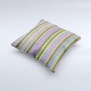 Colorful Knit Pattern ink-Fuzed Decorative Throw Pillow