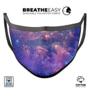 Colorful Nebula - Made in USA Mouth Cover Unisex Anti-Dust Cotton Blend Reusable & Washable Face Mask with Adjustable Sizing for Adult or Child