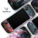 Colorful Neon Space Nebula // Vinyl Skin Wrap for Steam Deck OLED & Steam Deck (LCD) — Soft Matte or Ultra Gloss