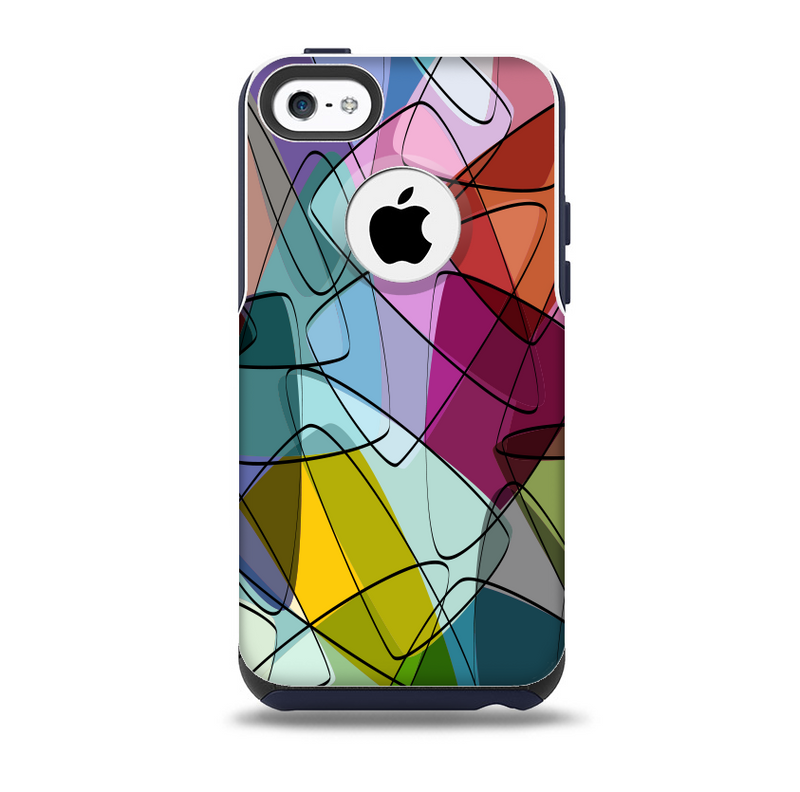 Colorful Overlapping Translucent Shapes Skin for the iPhone 5c OtterBox Commuter Case