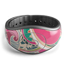 Colorful Pink & Teal Seamless Paisley - Decal Skin Wrap Kit for the Disney Magic Band