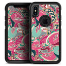 Colorful Pink & Teal Seamless Paisley - Skin Kit for the iPhone OtterBox Cases