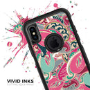 Colorful Pink & Teal Seamless Paisley - Skin Kit for the iPhone OtterBox Cases