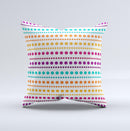 Colorful Polka Dots on White Ink-Fuzed Decorative Throw Pillow