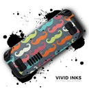 Colorful Scratched Mustache Pattern // Vinyl Skin Wrap for Steam Deck OLED & Steam Deck (LCD) — Soft Matte or Ultra Gloss