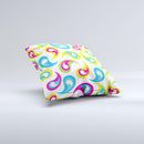 Colorful Swirl Pattern ink-Fuzed Decorative Throw Pillow