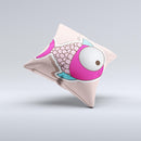 Colorful Vector Big-Eyed Fish ink-Fuzed Decorative Throw Pillow
