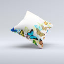 Colorful Vector Butterflies ink-Fuzed Decorative Throw Pillow