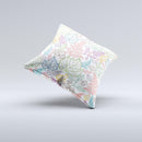 Colorful Vector Leaves ink-Fuzed Decorative Throw Pillow