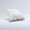 Colorful Vector Leaves ink-Fuzed Decorative Throw Pillow