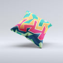 Colorful WIld Abstract Color Pattern Ink-Fuzed Decorative Throw Pillow