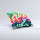 Colorful WIld Abstract Color Pattern Ink-Fuzed Decorative Throw Pillow