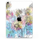 Colorful WaterColor Floral - Full Body Skin Decal for the Apple iPad Pro 12.9", 11", 10.5", 9.7", Air or Mini (All Models Available)