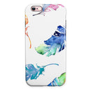 Colorful Watercolor Feathers iPhone 6/6s or 6/6s Plus 2-Piece Hybrid INK-Fuzed Case