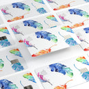 Colorful Watercolor Feathers - Premium Protective Decal Skin-Kit for the Apple Credit Card