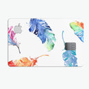 Colorful Watercolor Feathers - Premium Protective Decal Skin-Kit for the Apple Credit Card