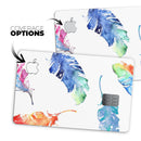Colorful Watercolor Feathers - Premium Protective Decal Skin-Kit for the Apple Credit Card