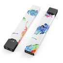 Colorful Watercolor Feathers - Premium Decal Protective Skin-Wrap Sticker compatible with the Juul Labs vaping device