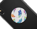 Colorful Watercolor Feathers - Skin Kit for PopSockets and other Smartphone Extendable Grips & Stands