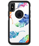 Colorful Watercolor Feathers - iPhone X OtterBox Case & Skin Kits