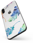 Colorful Watercolor Feathers - iPhone X Skin-Kit