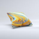 Colorful Wet Paint Mixture ink-Fuzed Decorative Throw Pillow