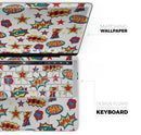 Comic Series / Comic Book Actions V1 - Apple MacBook Pro, Pro with Touch Bar or Air Skin Decal Kit (All Versions Available)