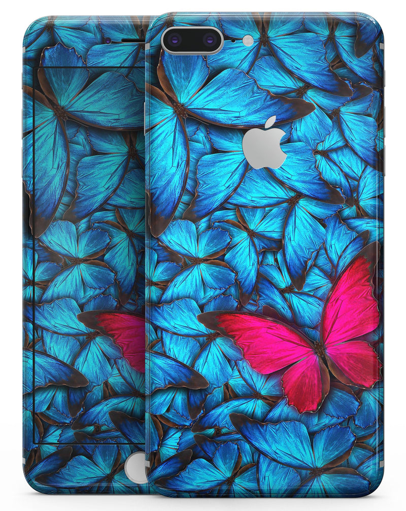 Contrasting Butterfly - Skin-kit for the iPhone 8 or 8 Plus