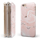 Coral 19 Textured Marble iPhone 6/6s or 6/6s Plus 2-Piece Hybrid INK-Fuzed Case