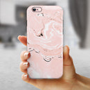 Coral 19 Textured Marble iPhone 6/6s or 6/6s Plus 2-Piece Hybrid INK-Fuzed Case