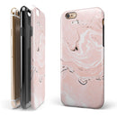 Coral 19 Textured Marble iPhone 6/6s or 6/6s Plus 2-Piece Hybrid INK-Fuzed Case