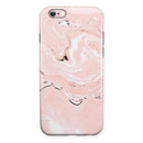 Coral 19 Textured Marble iPhone 6/6s or 6/6s Plus 2-Piece Hybrid INK-Fuzed Case