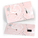 Coral 19 Textured Marble - Premium Protective Decal Skin-Kit for the Apple Credit Card