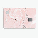 Coral 19 Textured Marble - Premium Protective Decal Skin-Kit for the Apple Credit Card