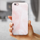 Coral 39 Textured Marble iPhone 6/6s or 6/6s Plus 2-Piece Hybrid INK-Fuzed Case