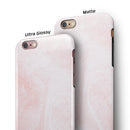 Coral 39 Textured Marble iPhone 6/6s or 6/6s Plus 2-Piece Hybrid INK-Fuzed Case