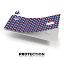 Coral Micro Cloud Swirls Over Navy - Premium Protective Decal Skin-Kit for the Apple Credit Card