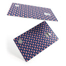 Coral Micro Cloud Swirls Over Navy - Premium Protective Decal Skin-Kit for the Apple Credit Card