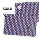 Coral Micro Cloud Swirls Over Navy - Premium Protective Decal Skin-Kit for the Apple Credit Card
