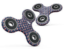 Coral Micro Cloud Swirls Over Navy Full-Body Fidget Spinner Skin-Kit