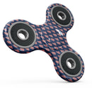 Coral Micro Cloud Swirls Over Navy Full-Body Fidget Spinner Skin-Kit