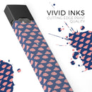 Coral Micro Cloud Swirls Over Navy - Premium Decal Protective Skin-Wrap Sticker compatible with the Juul Labs vaping device