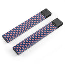 Coral Micro Cloud Swirls Over Navy - Premium Decal Protective Skin-Wrap Sticker compatible with the Juul Labs vaping device