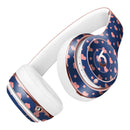 Coral Micro Hearts and Dots Over Navy 2 Full-Body Skin Kit for the Beats by Dre Solo 3 Wireless Headphones