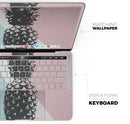 Coral Mint Summer Pineapple v1 - Skin Decal Wrap Kit Compatible with the Apple MacBook Pro, Pro with Touch Bar or Air (11", 12", 13", 15" & 16" - All Versions Available)