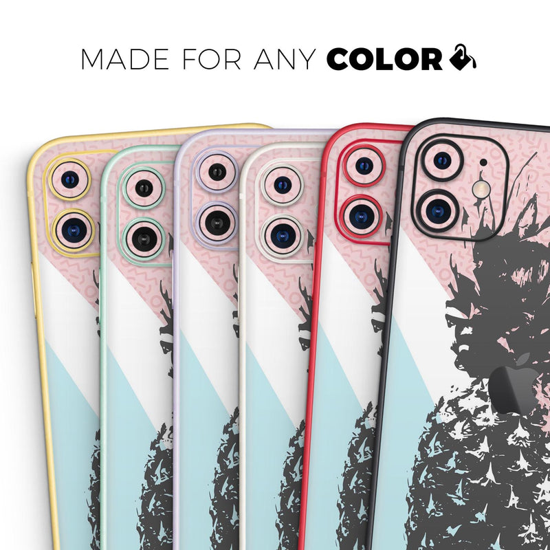 Coral Mint Summer Pineapple v1 - Skin-Kit compatible with the Apple iPhone 13, 13 Pro Max, 13 Mini, 13 Pro, iPhone 12, iPhone 11 (All iPhones Available)