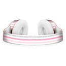 Coral Pink and Glitter Vertical Stripes Full-Body Skin Kit for the Beats by Dre Solo 3 Wireless Headphones