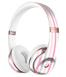 Coral Pink and Glitter Vertical Stripes Full-Body Skin Kit for the Beats by Dre Solo 3 Wireless Headphones