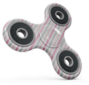 Coral Pink and Glitter Vertical Stripes Full-Body Fidget Spinner Skin-Kit