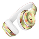 Coral Polka Dots Over Grunge Yellow Full-Body Skin Kit for the Beats by Dre Solo 3 Wireless Headphones
